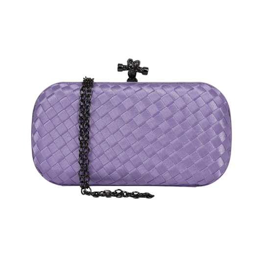 Clutch Tressê Cetim Inspired Pequena Lilás