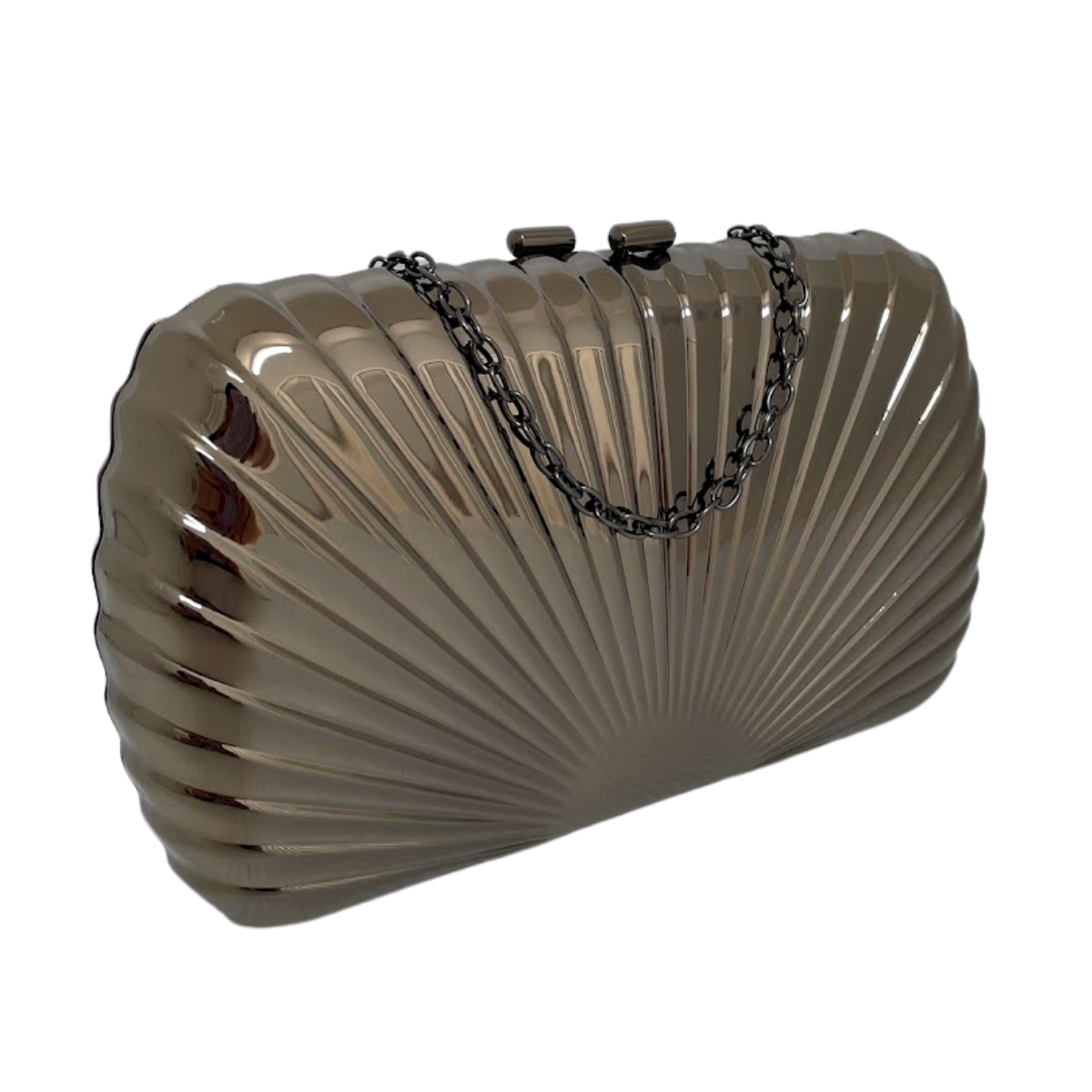 Bolsa de Festa Clutch Grafite Metalizada