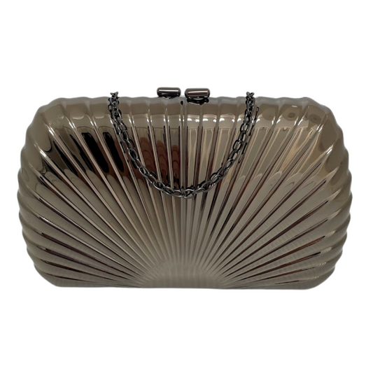 Bolsa de Festa Clutch Grafite Metalizada