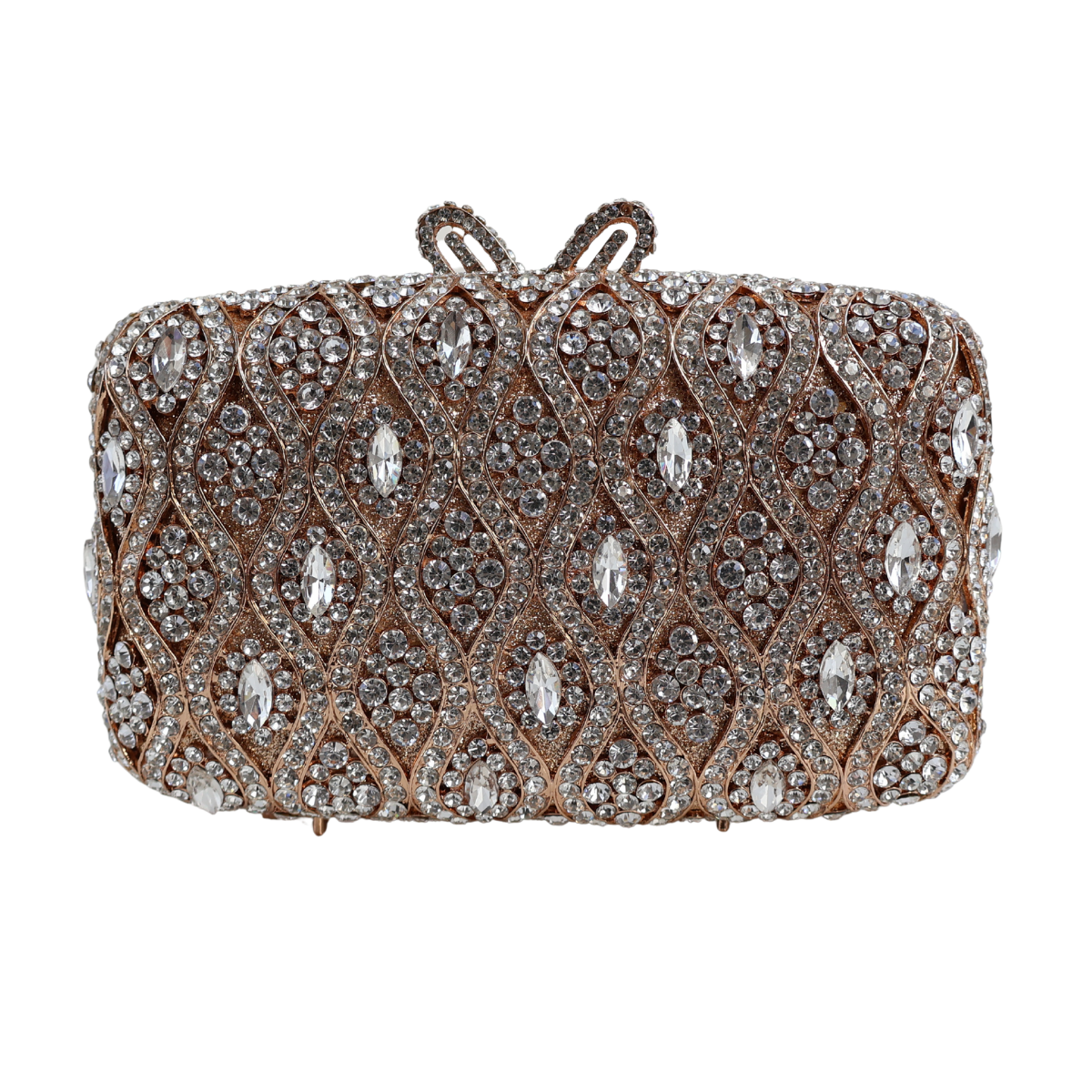 Bolsa Festa Clutch Pedraria Strass Dourada