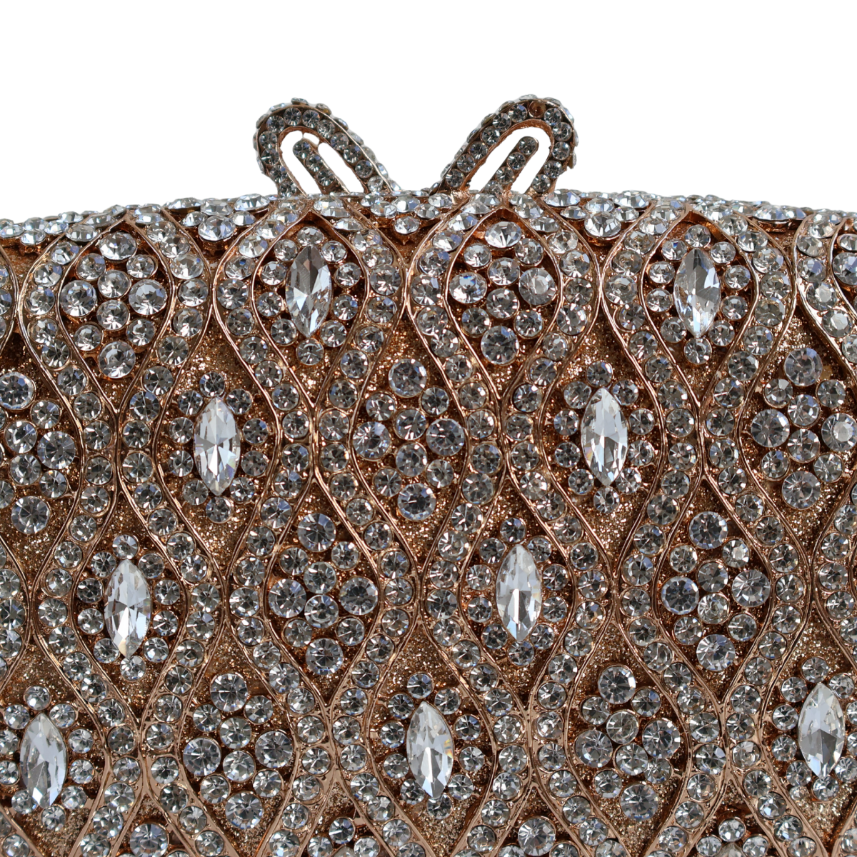 Bolsa Festa Clutch Pedraria Strass Dourada