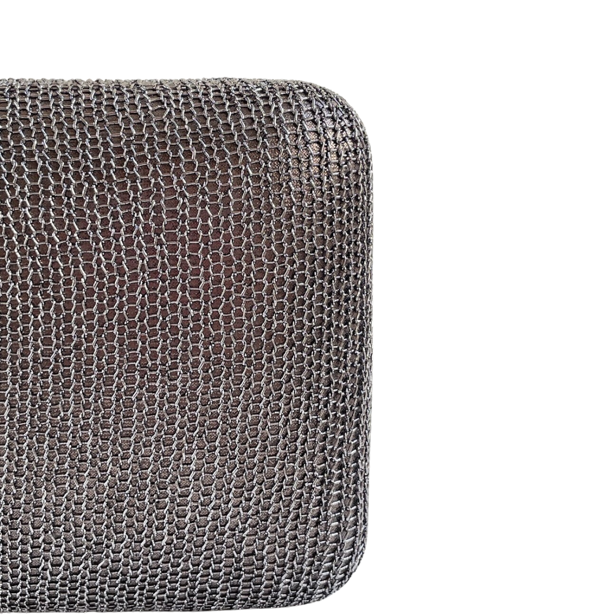 Bolsa de Festa Clutch Malha Prata Grafite