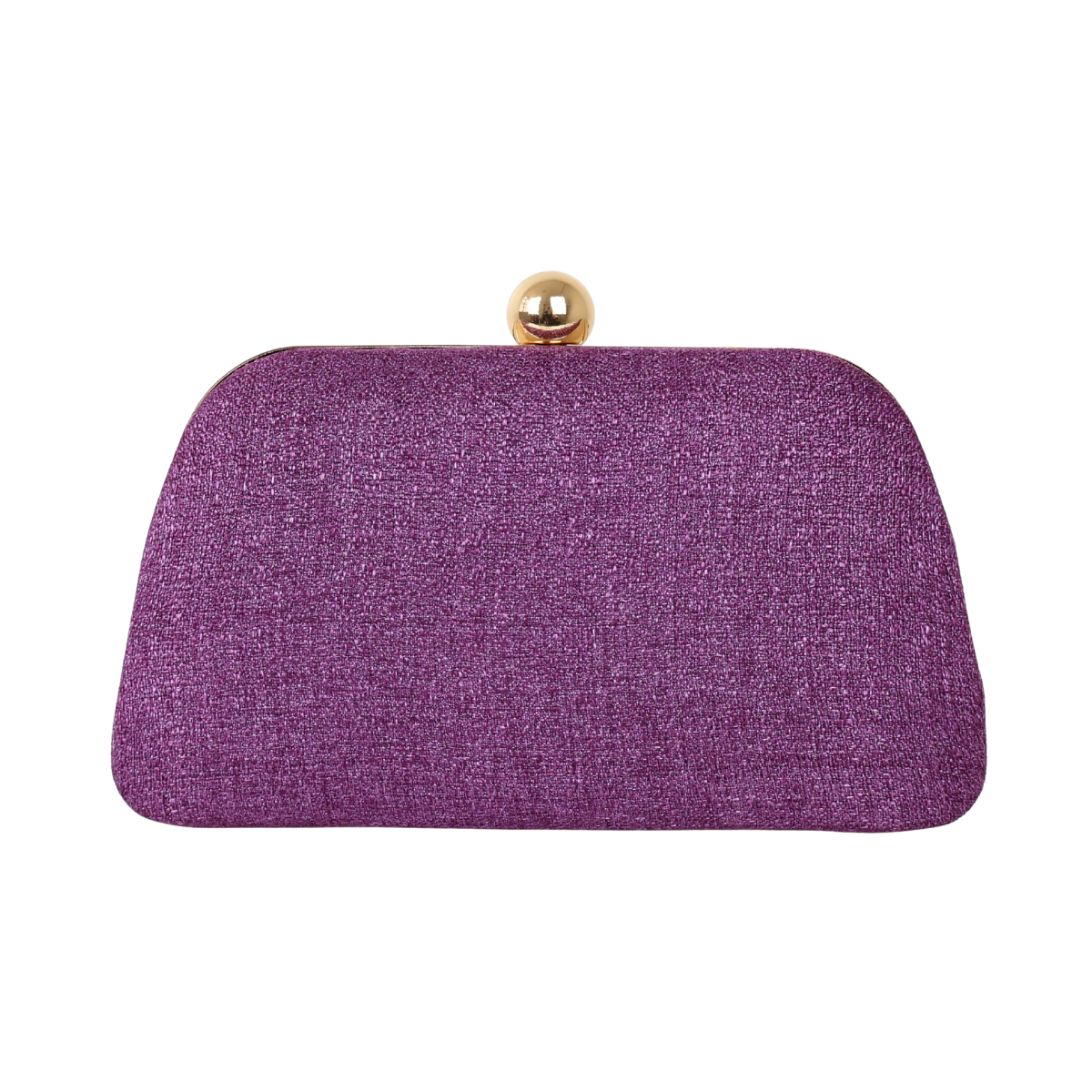Bolsa de Festa Clutch Tecido Roxa