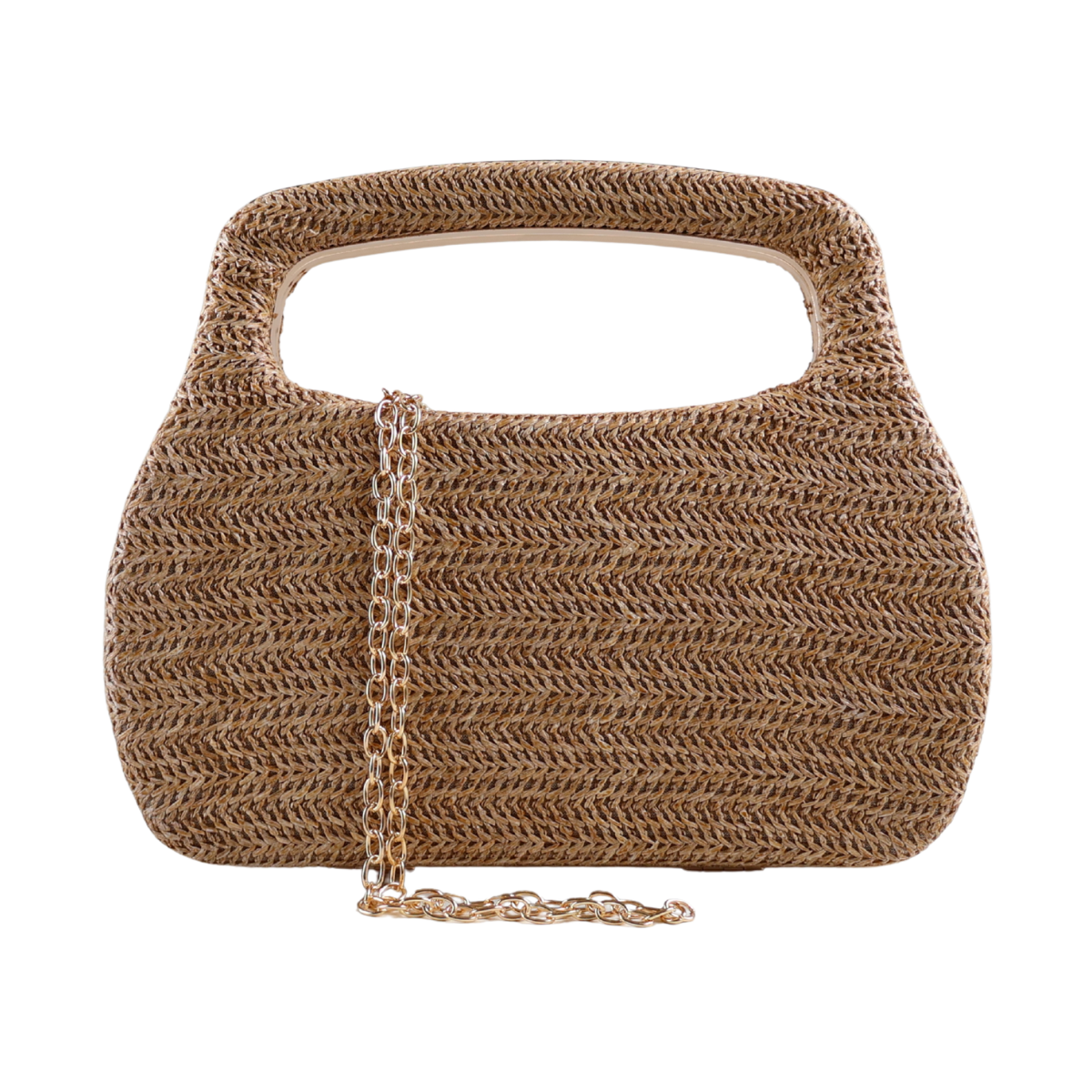 Bolsa de Mão Clutch Festa Palha Bege