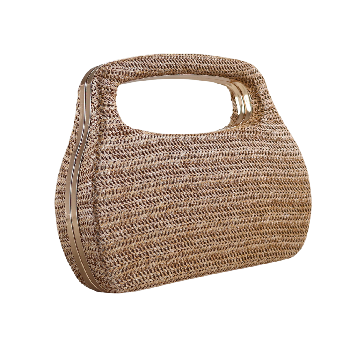 Bolsa de Mão Clutch Festa Palha Bege