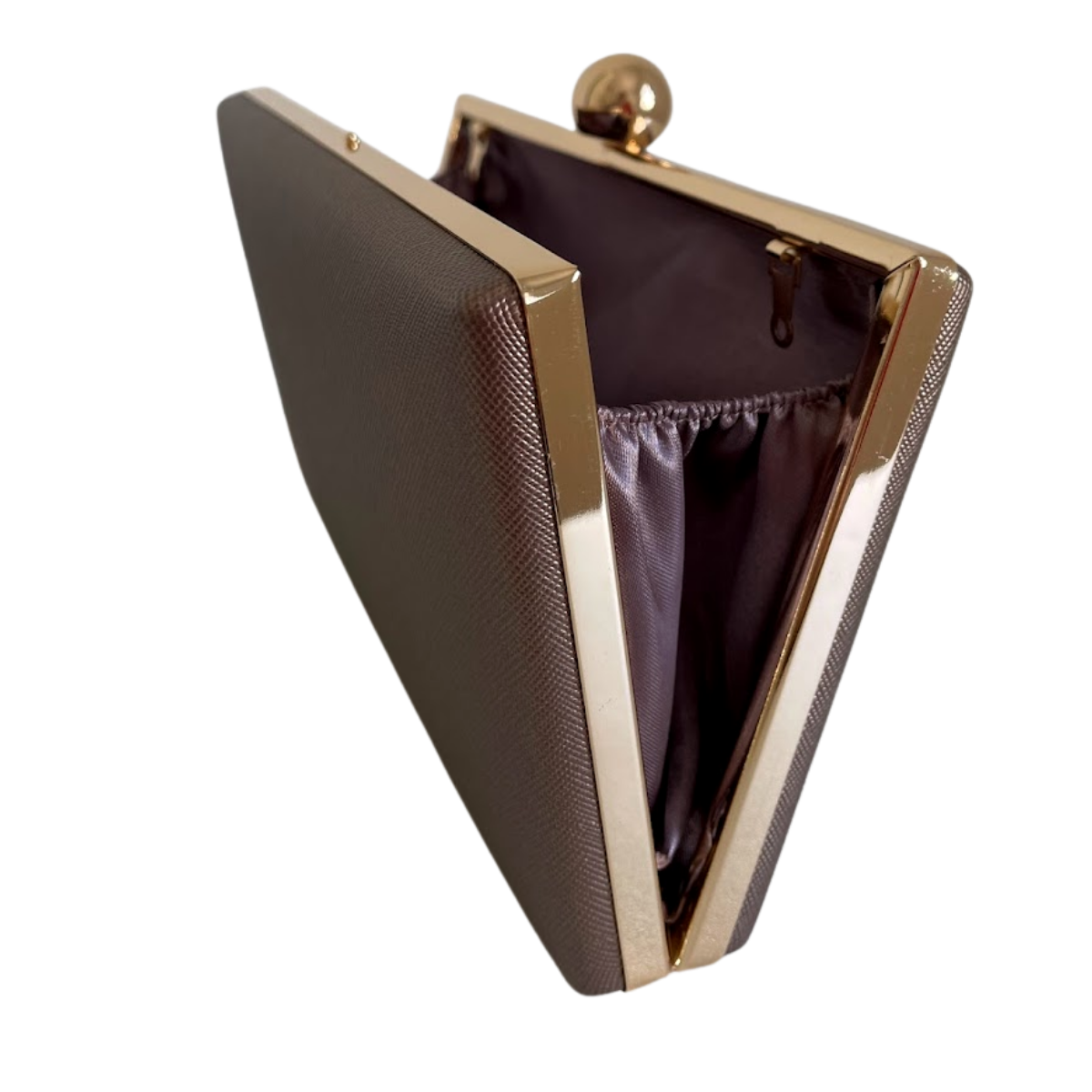Bolsa de Festa Clutch Vinil Bronze Café - ReUse