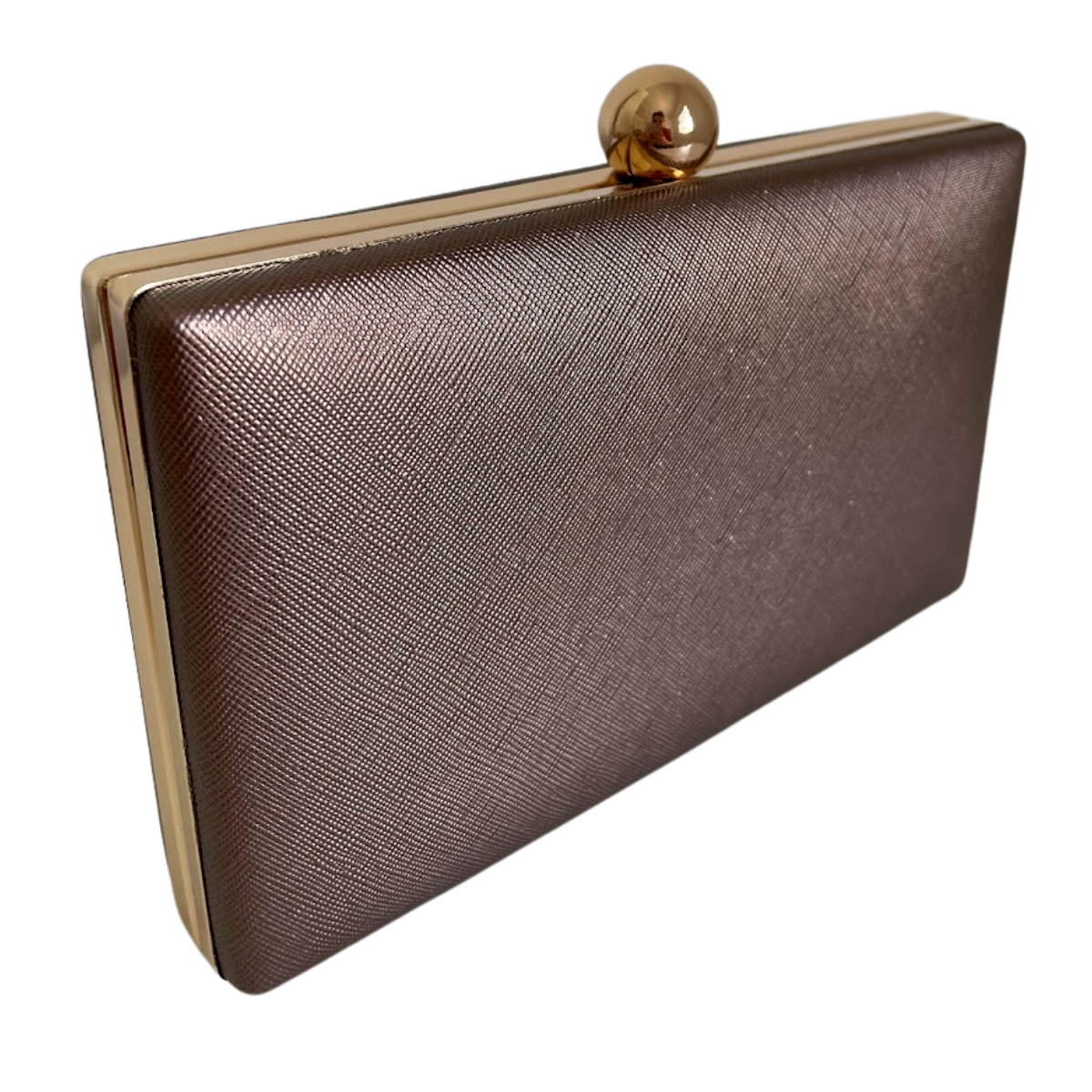 Bolsa de Festa Clutch Vinil Bronze Café - ReUse