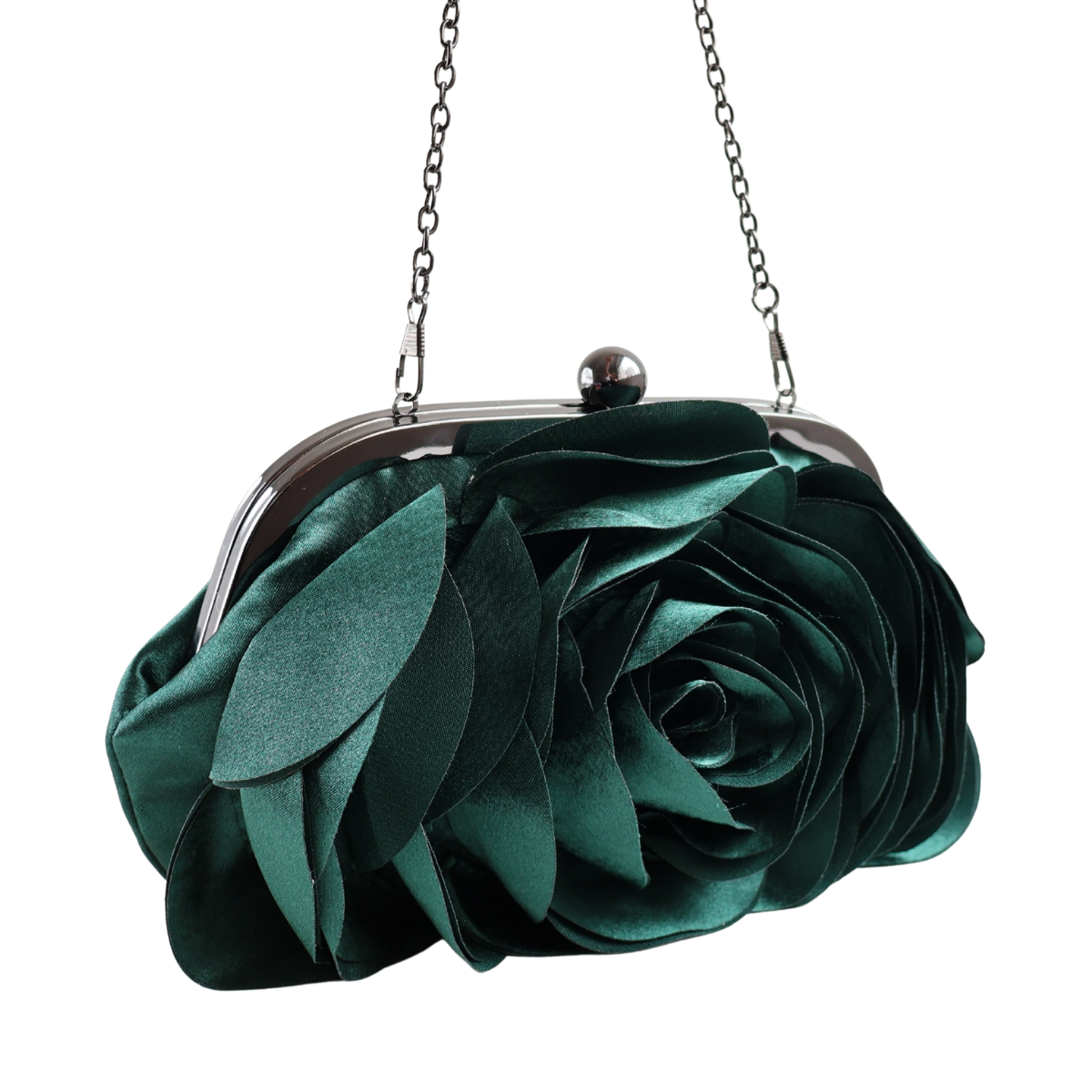 Bolsa Festa Clutch Flor Verde Escuro