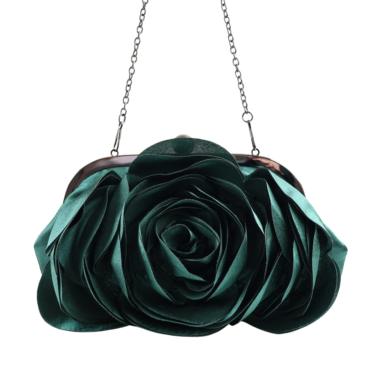 Bolsa Festa Clutch Flor Verde Escuro