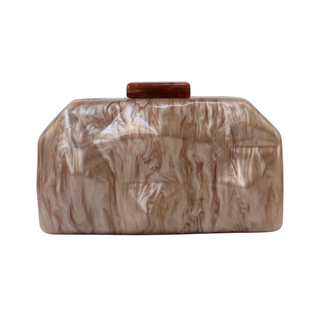 Bolsa Clutch Festa Acrílico Marrom