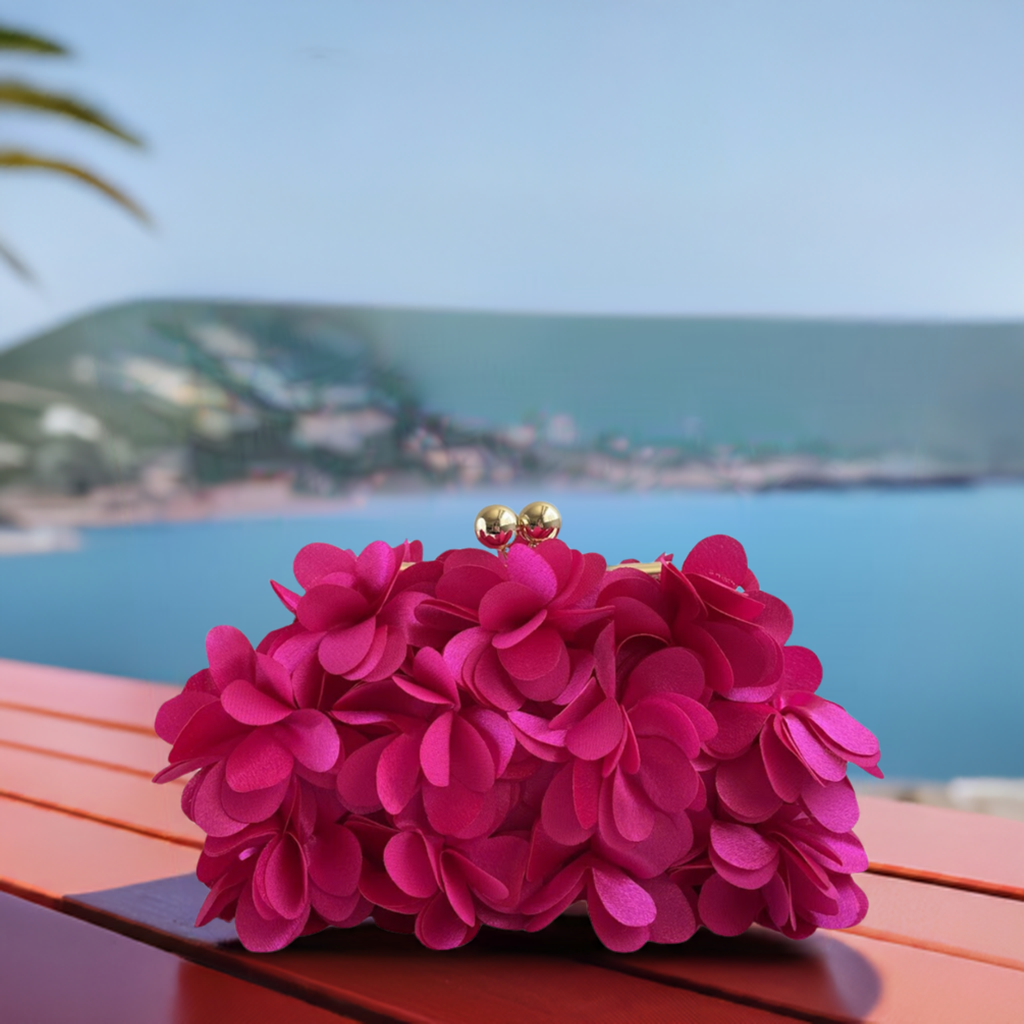 Bolsa Festa Clutch Flores Rosa Pink