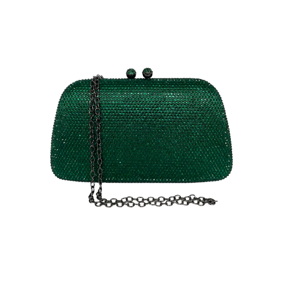 Bolsa de Festa Clutch Cristais Pedraria Verde
