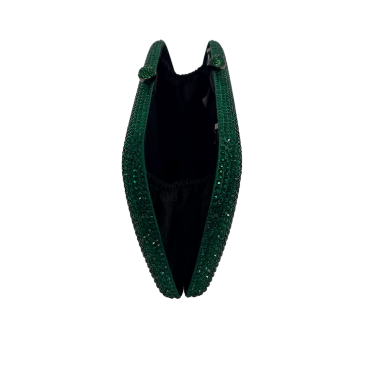 Bolsa de Festa Clutch Cristais Pedraria Verde