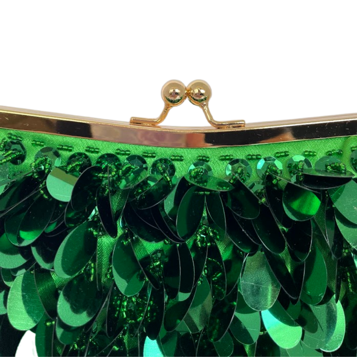 Bolsa de Festa Clutch Lantejoula Brilhante Verde