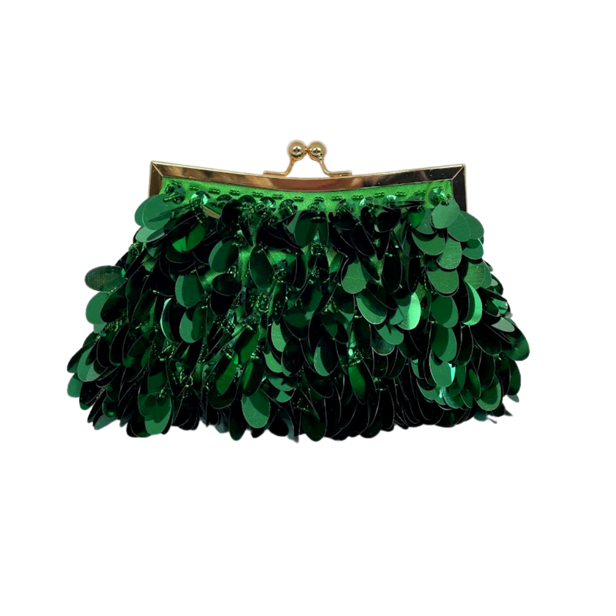 Bolsa de Festa Clutch Lantejoula Brilhante Verde