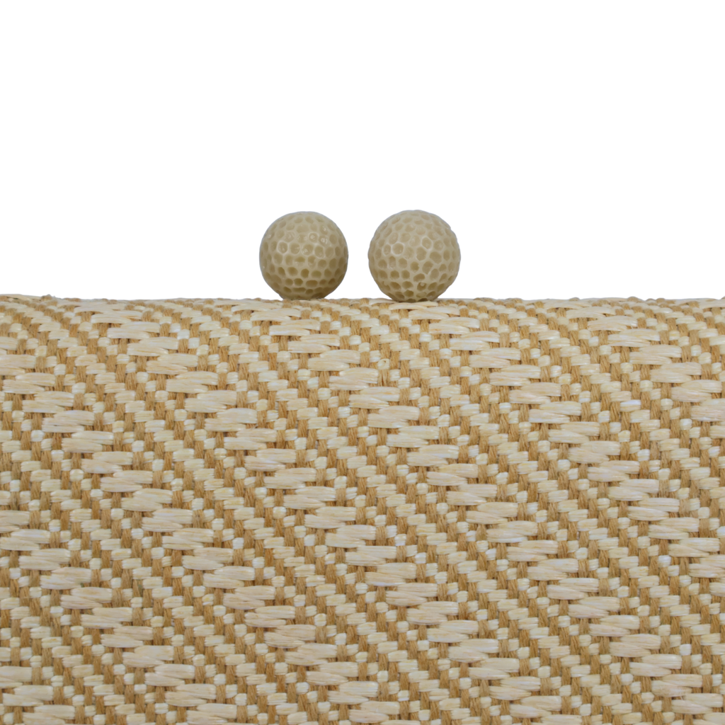 Bolsa Clutch Festa Palha Bege