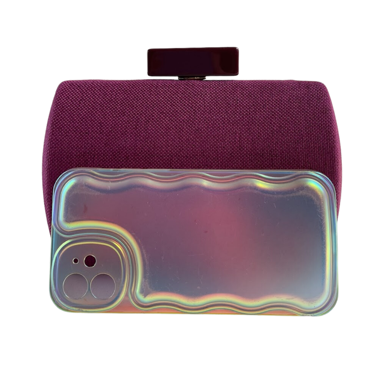 Bolsa Clutch Festa Tecido Fúcsia - ReUse
