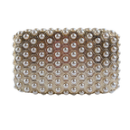 Bolsa de Festa Clutch Acrílico Dourado e Perolas