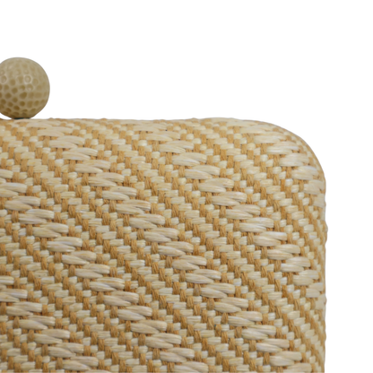 Bolsa Clutch Festa Palha Bege