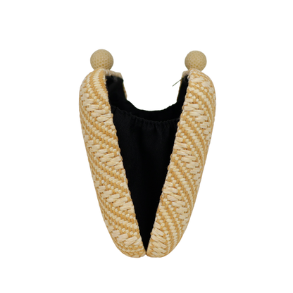 Bolsa Clutch Festa Palha Bege