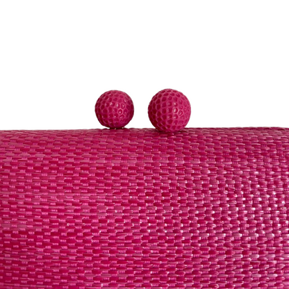 Bolsa de Festa Clutch Palha Rosa Pink