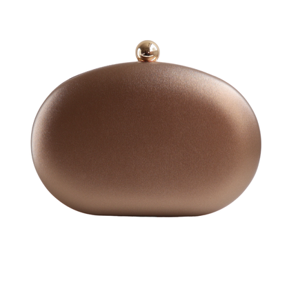 Bolsa Clutch Festa Oval Marrom Bronze