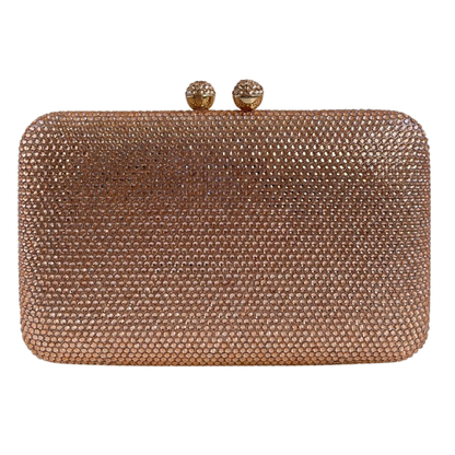 Bolsa Festa Clutch Pedraria Strass Rosê