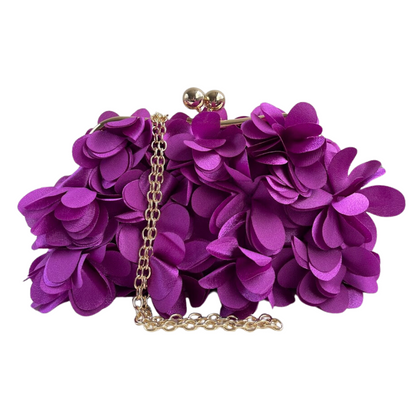 Bolsa Festa Clutch Flores Roxa