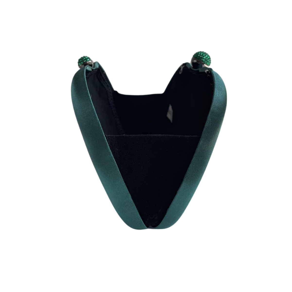 Bolsa Festa Clutch Tecido Acetinado Verde Esmeralda