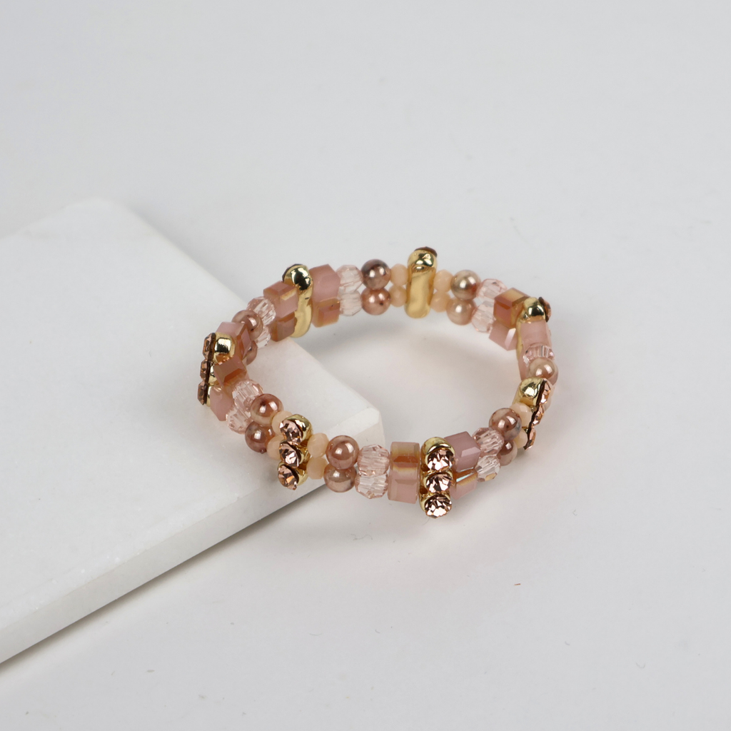 Bracelete Champagne e Rosê