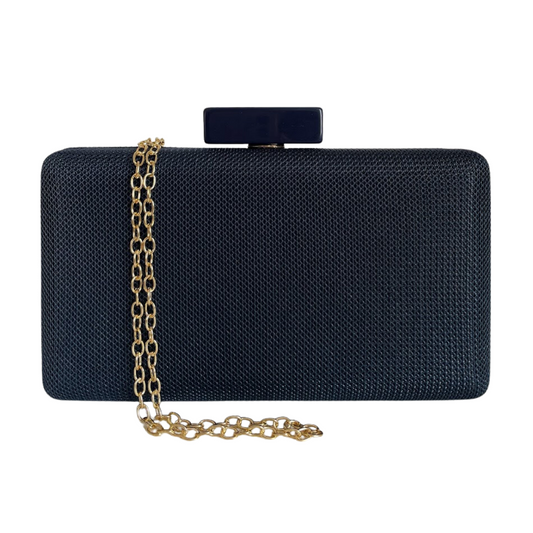 Bolsa Clutch Festa Tecido Azul Marinho