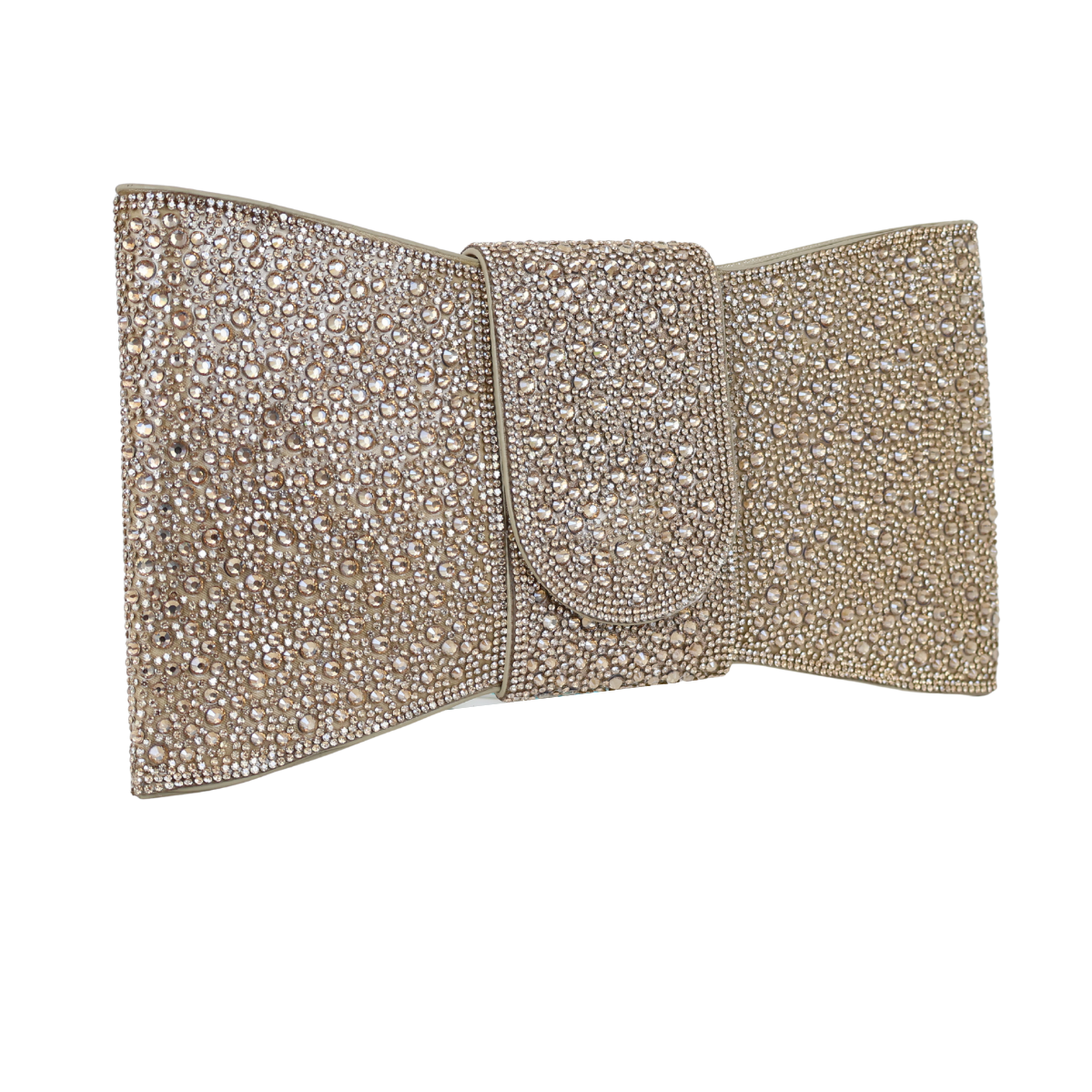 Bolsa Carteira de Festa Clutch Pedraria Dourada