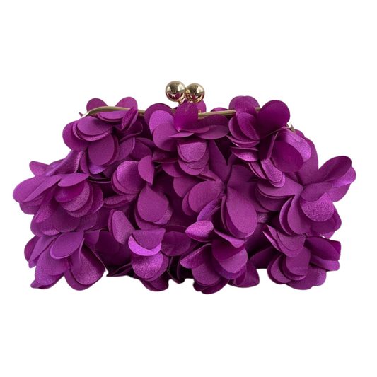 Bolsa Festa Clutch Flores Roxa