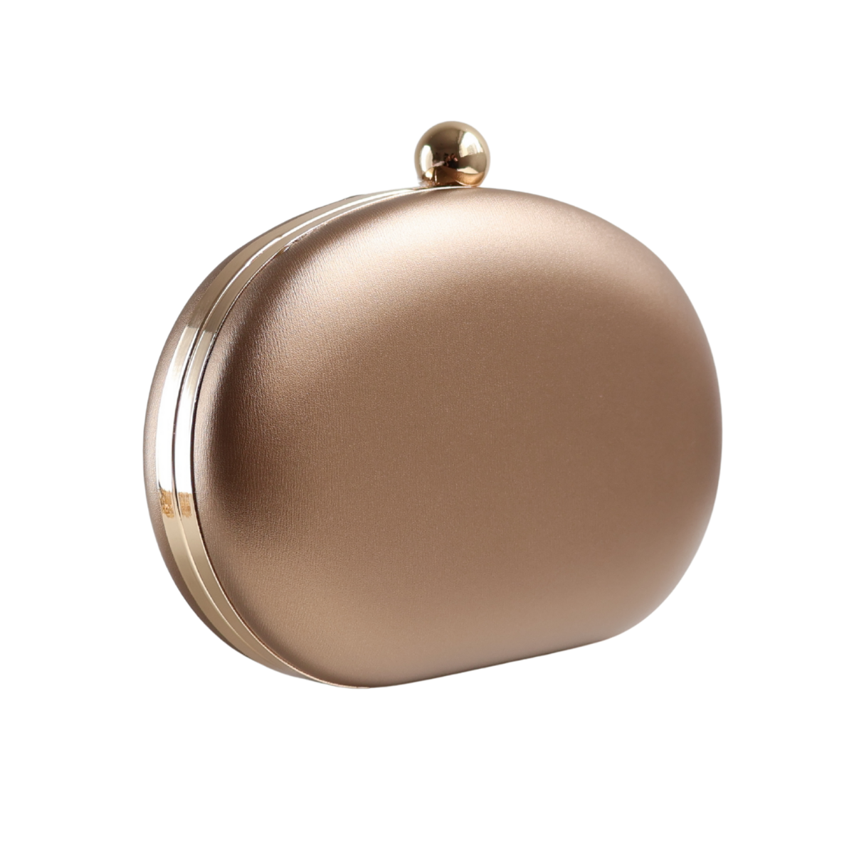 Bolsa Clutch Festa Oval Marrom Bronze