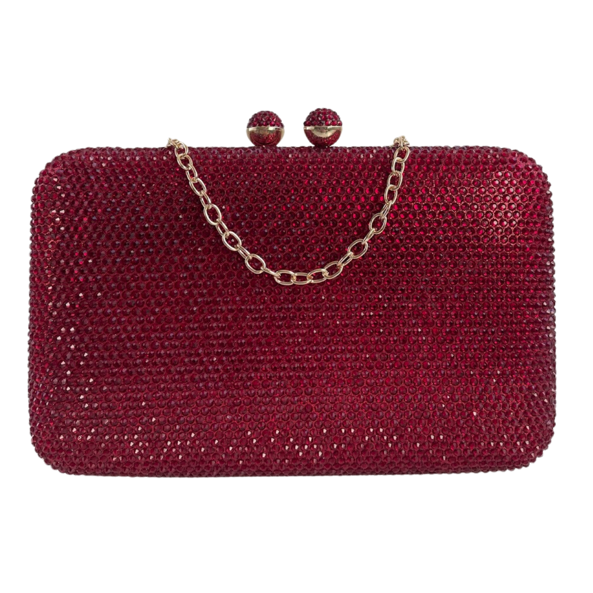 Bolsa Festa Clutch Pedraria Strass Marsala