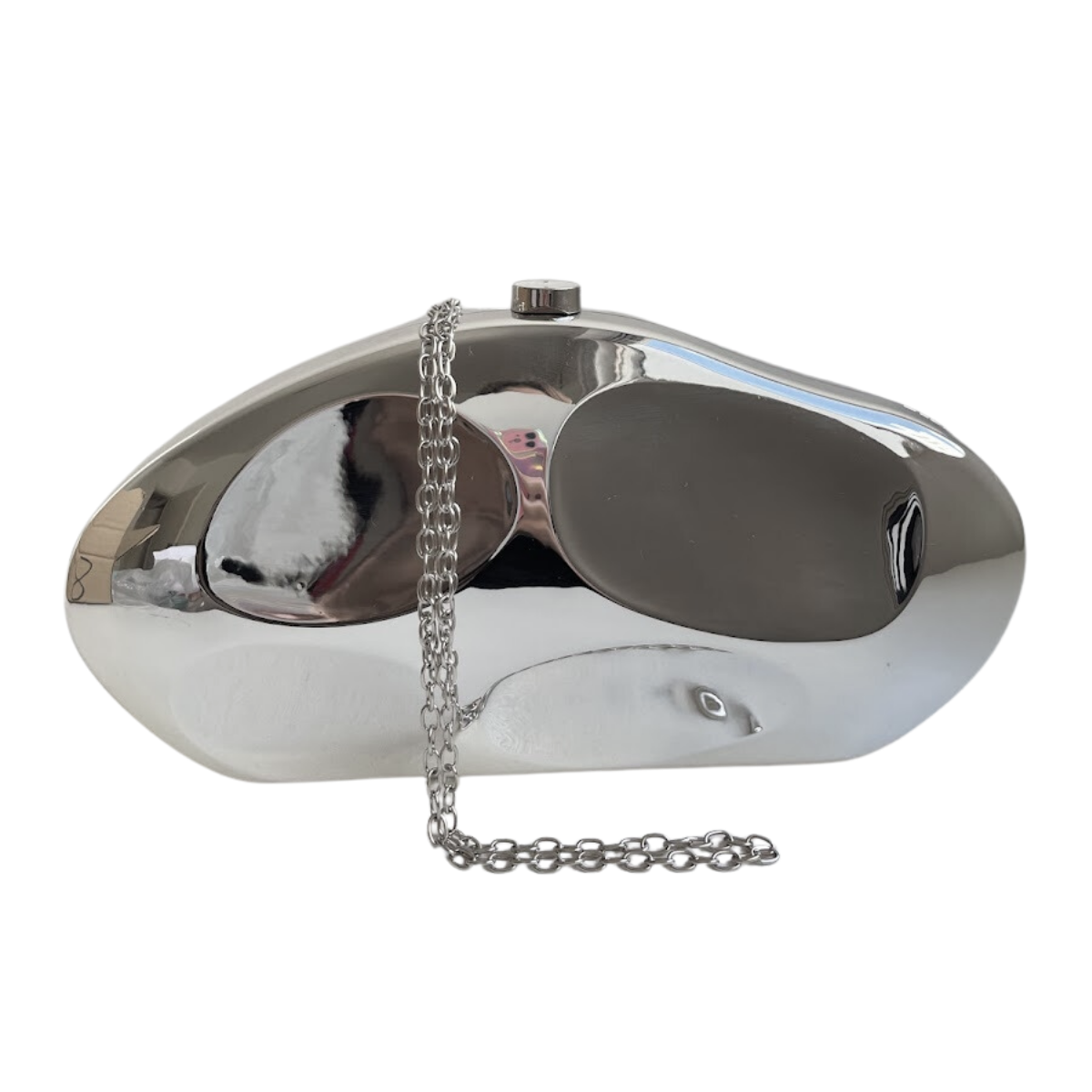 Bolsa de Festa Clutch Metalizada Prata - ReUse