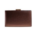 Bolsa Festa Clutch Metalizada Marrom Bronze