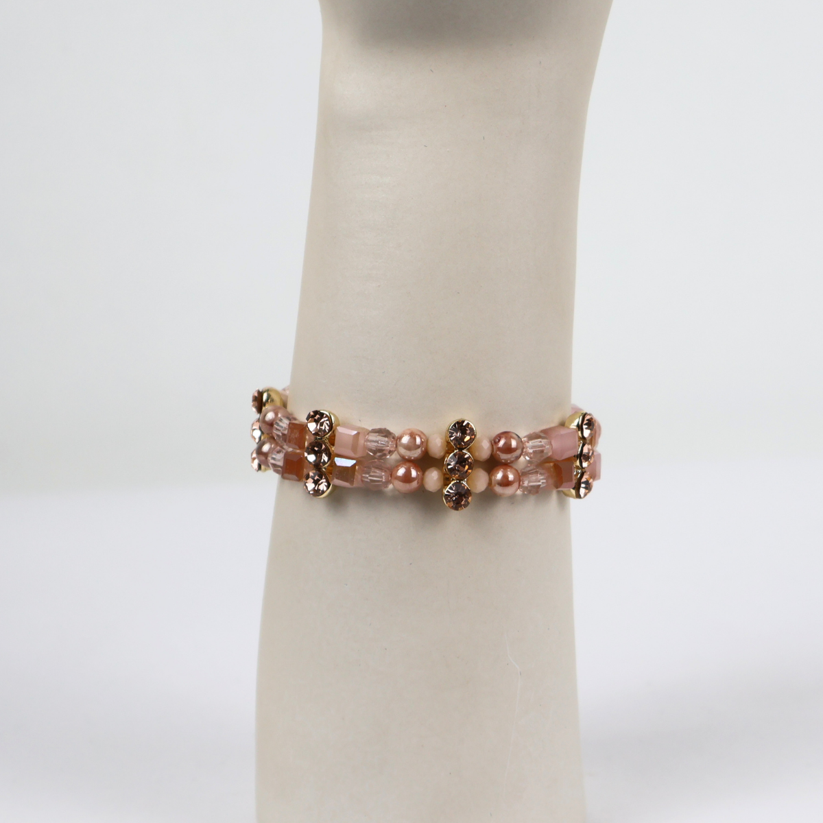 Bracelete Champagne e Rosê