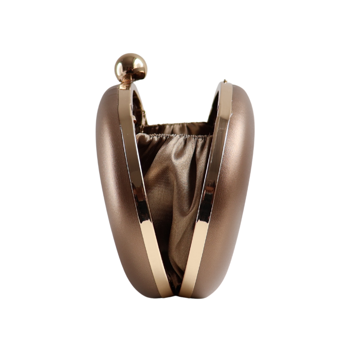 Bolsa Clutch Festa Oval Marrom Bronze