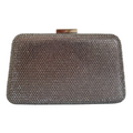 Bolsa de Festa Clutch Pedraria Strass Prata Escuro - ReUse