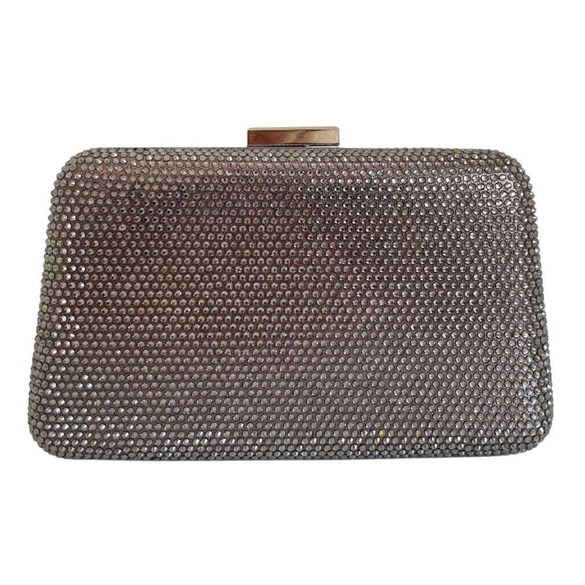 Bolsa de Festa Clutch Pedraria Strass Prata Escuro - ReUse