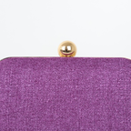 Bolsa de Festa Clutch Tecido Roxa