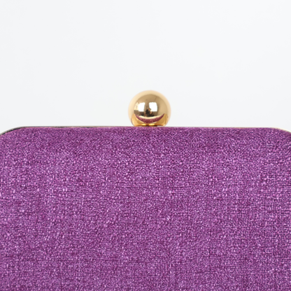 Bolsa de Festa Clutch Tecido Roxa