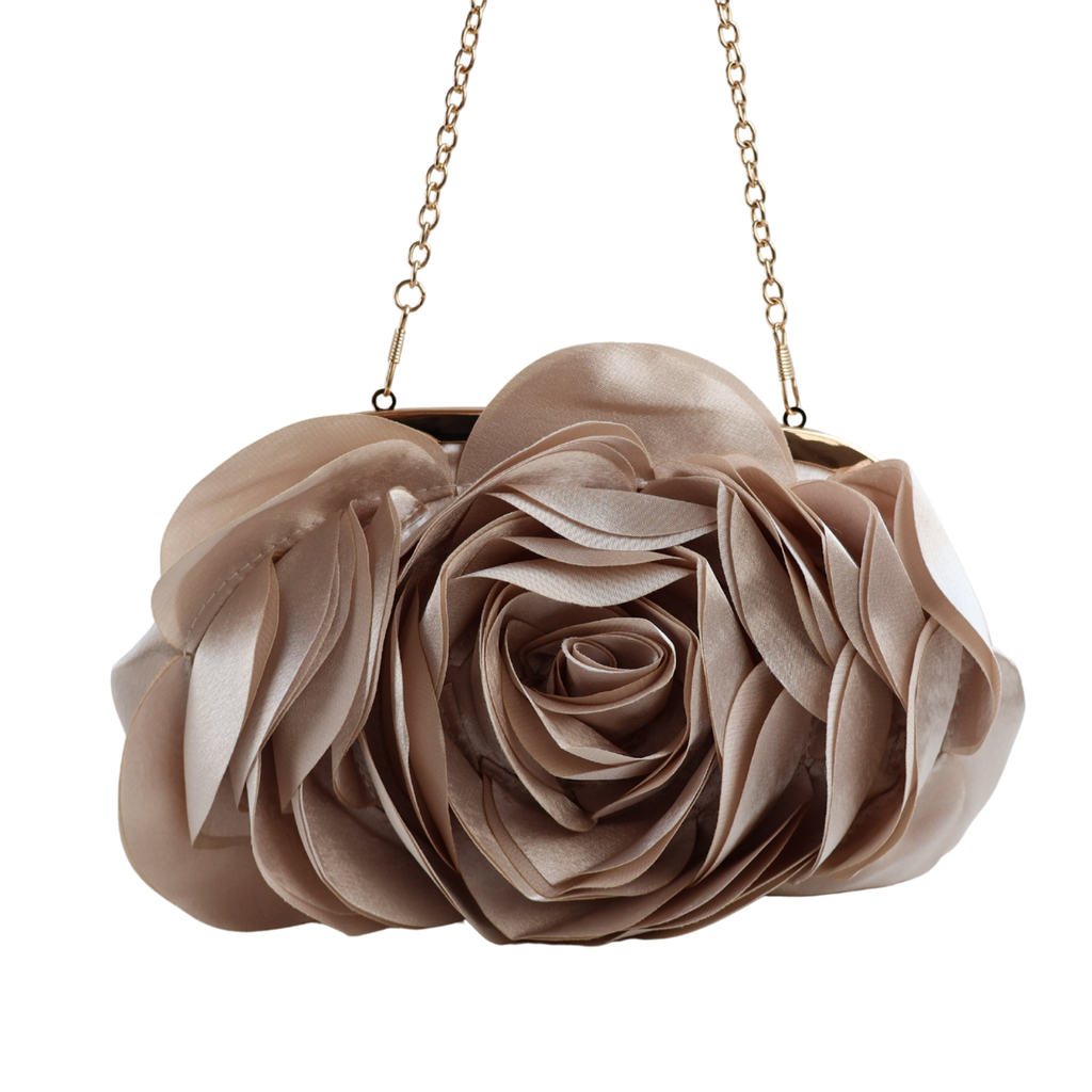 Bolsa Festa Clutch Flor Bege