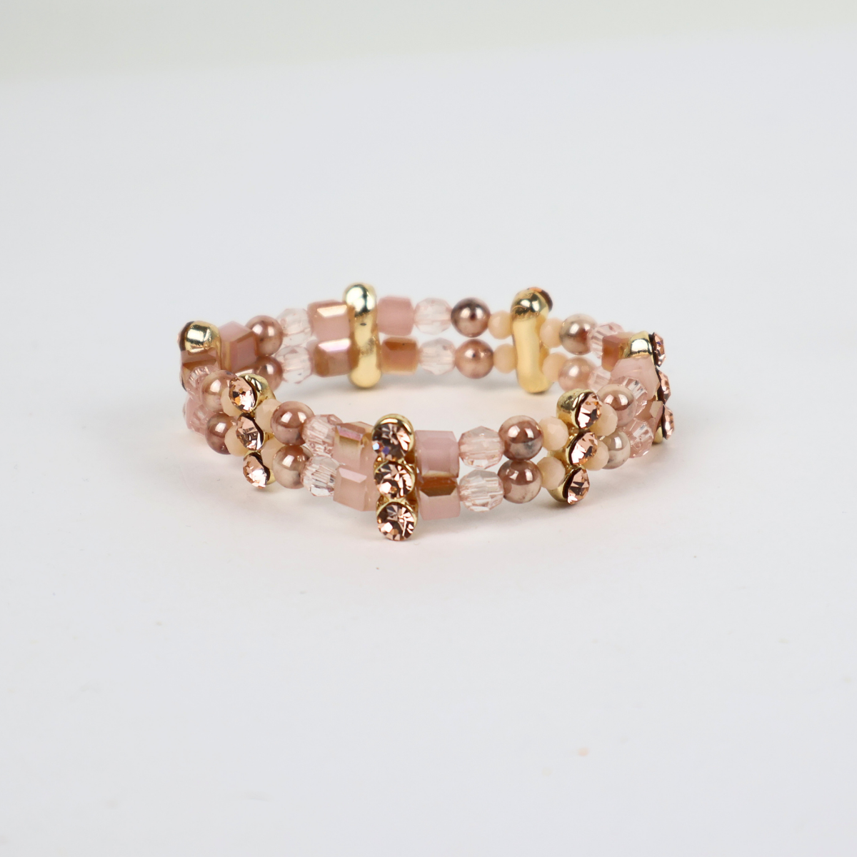 Bracelete Champagne e Rosê