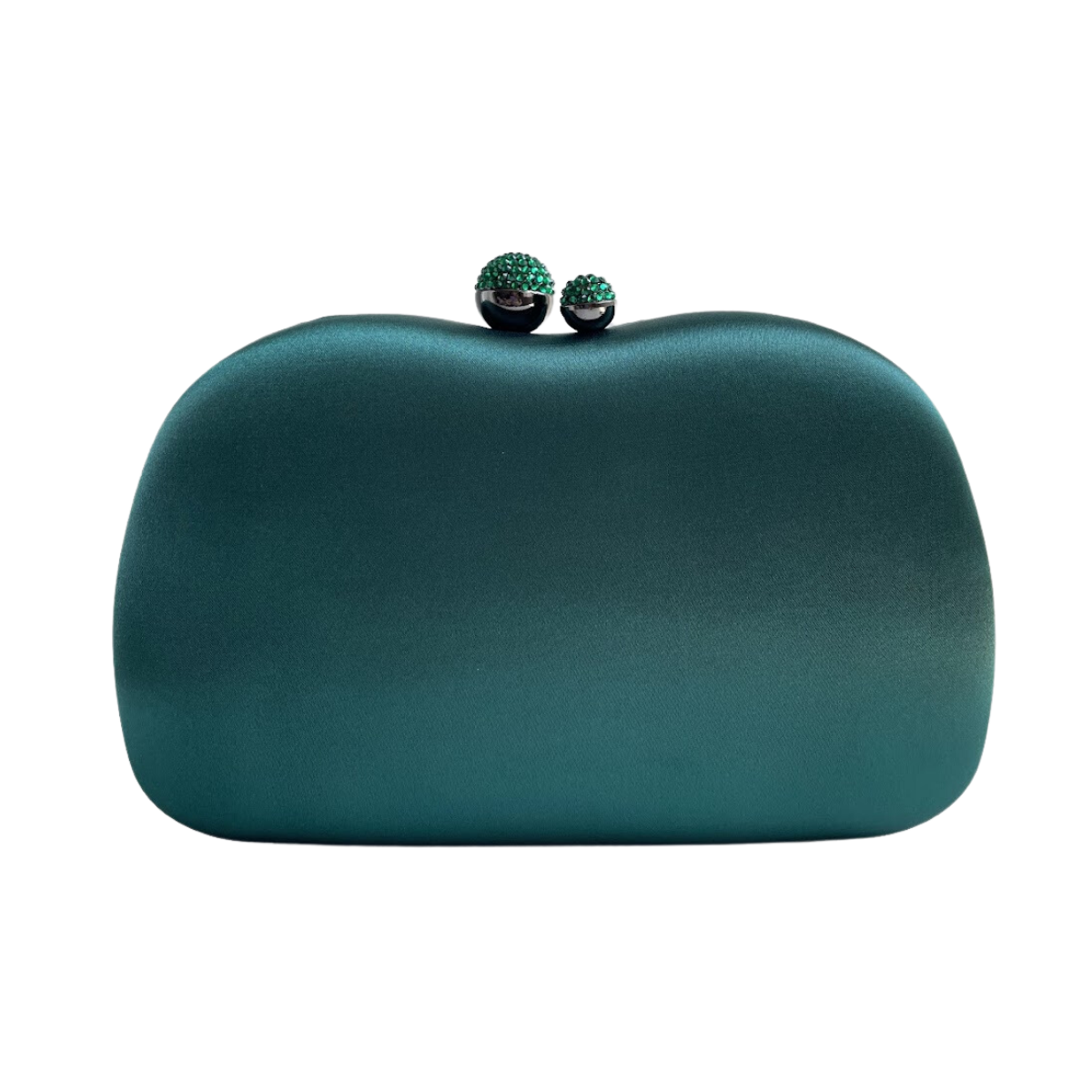 Bolsa Festa Clutch Tecido Acetinado Verde Esmeralda