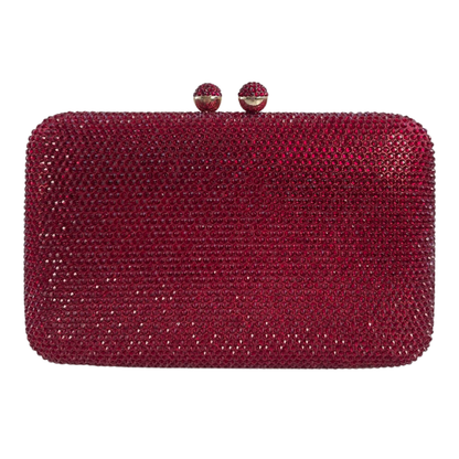 Bolsa Festa Clutch Pedraria Strass Marsala