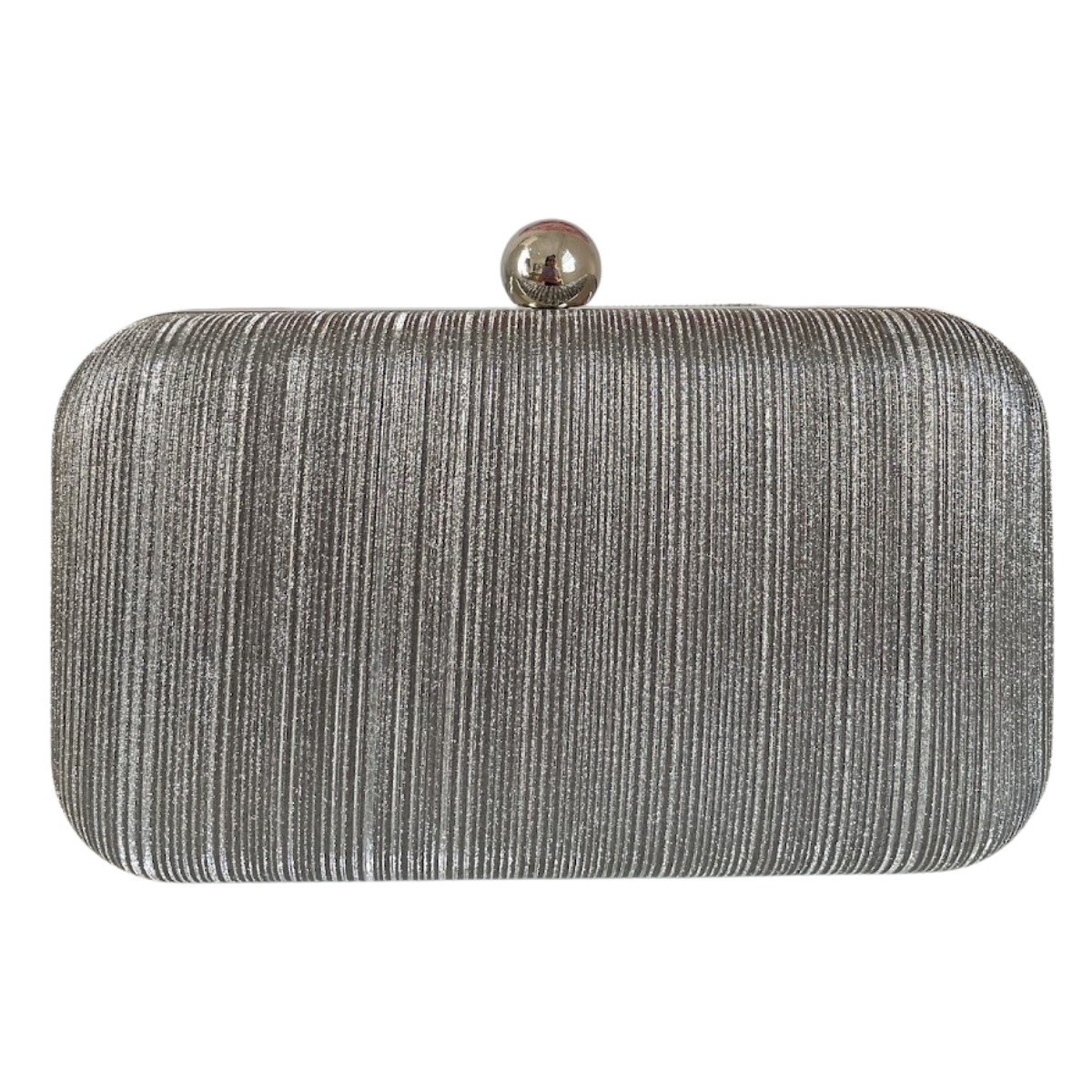 Bolsa Festa Clutch Tecido Brilho Prata Grafite - ReUse