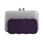 Bolsa de Festa Clutch Malha Prata