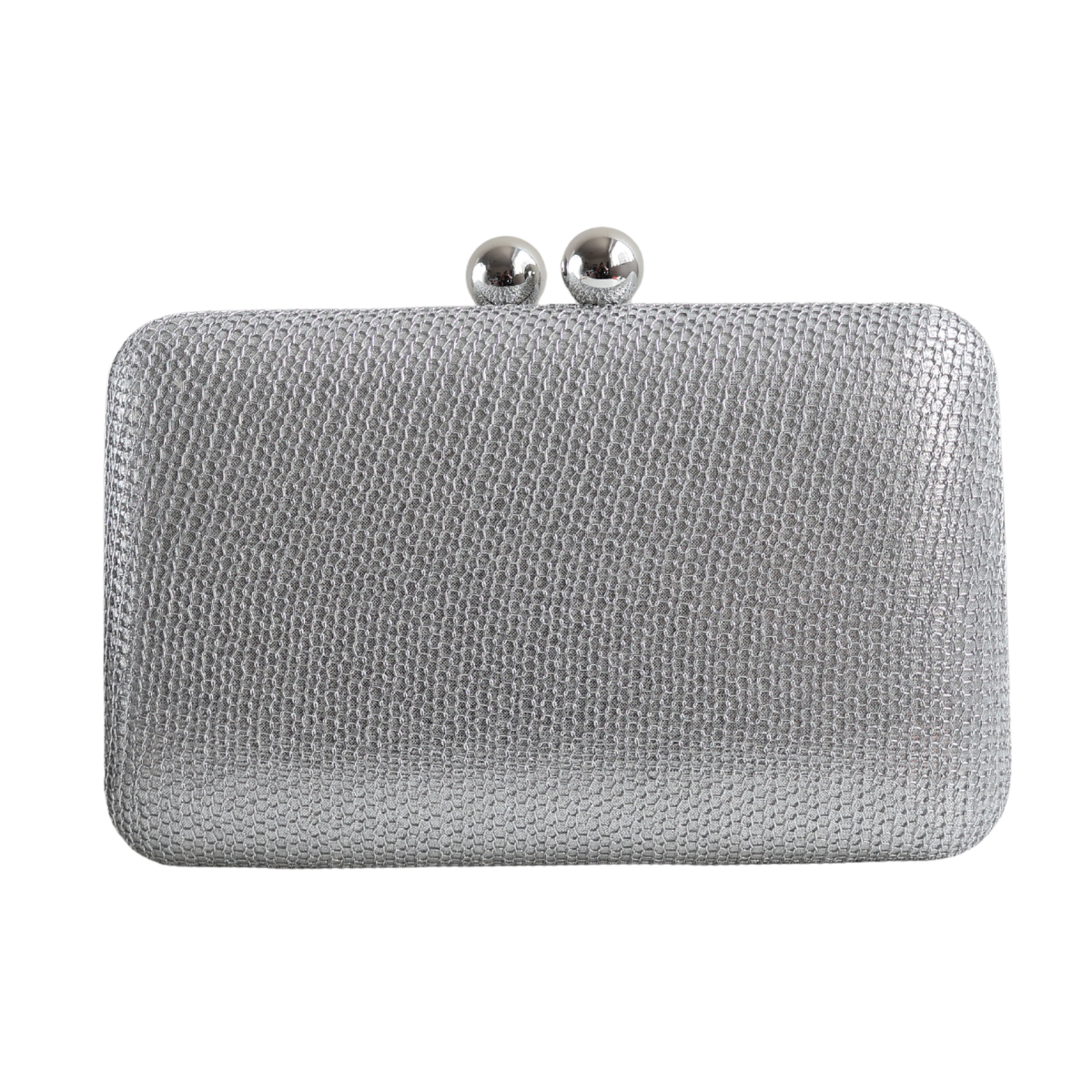 Bolsa de Festa Clutch Malha Prata